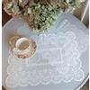 BLANC MARICLO' Set 4 tovagliette rettangolari in pizzo poliestere bianco 33x45cm