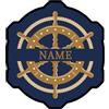 Qygtritvo Zerbino personalizzato con tema nautico irregolare con nome, tappetino con ancora e bussola personalizzati con nome per casa, interno, esterno, tappetino per veranda, zerbino personalizzato