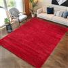 Carpettex Shaggy Tappeto Salotto Moderno Grande 300 x 400 cm Rosso - Tappeto per scendiletto Camera da Letto, Soggiorno y Cucina - Tappeto Fluffy y Morbido, facile manutenzione, Monocromatico
