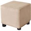 uyeoco Velluto Copri Pouf Quadrato Elasticizzato Copri Poggiapiedi Quadrato Pieghevole Copertura Dell'Ottomano con Fondo Elastico Sofa Protettore per Soggiorno (Color : #19, Size : 40x40 cm)