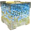 jlceh Specchio luminoso notturno con tulipani fai-da-te - Luce notturna con fiori di tulipani cubici, Luce notturna romantica con tulipani fatti a mano, Ornamento per specchio con lampada m-agica