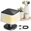 Generic Lampade da tavolo a energia solare per esterni, 3 modalità di illuminazione, telescopica, senza fili, luce notturna ricaricabile, per esterni, patio, giardino, cortile, prato, balcone, portico