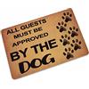 Plancholo Zerbino con impronta di cane, lavabile in lavatrice, a basso profilo, per ingresso, interno o esterno, porta anteriore, 40 x 90 cm, marrone