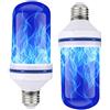 seaNpem Lampadina LED effetto fiamma - 4 modalità di illuminazione simulazione fiamma tremolante - E26 E27 B22 - Sensore di gravità a testa in giù - per festival, hotel, bar, casa, feste, Blue, B size