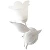 Be-Light Applique 1 Luce Ferro Battuto E Vetro Bianco E Argento