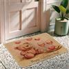 Generic Zerbino con orso di San Valentino, grazioso tappeto a forma di orso marrone, per interni ed esterni, decorazione stagionale, antiscivolo, impermeabile, antipolvere, facile da pulire, 73 x 43 cm