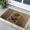 Generic Zerbino a forma di cane, adorabile design con barboncino, decorazione per interni ed esterni, facile da pulire, in gomma, impermeabile, antiscivolo, decorazione divertente per animali domestici, 73 x