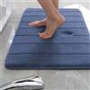 Rr tianshi Tappetino da bagno antiscivolo, extra morbido, assorbente, ad asciugatura rapida, in memory foam, 60 x 120 cm, blu navy