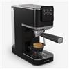Klarstein SteelPresso Touch Slim Macchina per Caffè - 20 Bar, 1350W, Serbatoio 1,2L, Beccuccio a Vapore, Display Touch, Acciaio Inox, Nero, Macchina per Caffè Espresso