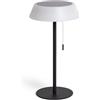 LEDKIA LIGHTING Lampada da Tavolo Solare Esterno LED 1.2W Metallo Aldana Nero per Sale, Soggiorno, Cucina, Camera