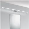 generic Luce Notturna a LED per armadietto Moderno da 18 W, Specchio da Parete per Bagno, 100 cm, lineare, Nero, 3000 K/6000 K, Ideale per Specchio o Armadio (Bianco 40 cm)
