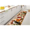 GLHOME Idee per la casa GL Home Tappeto Cucina Antiscivolo Made in Italy Passatoia Antimacchia Multiuso Corridoio Soggiorno Lavabile in Lavatrice - Verdura Tavola - 50x200 cm