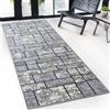 Floordirekt Mannheim - Tappeto passatoia con Motivo a imbracature Sottili, su Misura, per Cucina, corridoio e Soggiorno, Colore: Grigio (80 x 150 cm)