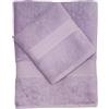 CA' D'ORO Asciugamani da bagno, Set da due Asciugamani da bagno Viso e Ospite 100% cotone, Linea Diamante, peso 500gr/mq. (Lilla)