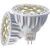 JSVSAL Lampadina LED MR16 da 5 W, sostituisce l'equivalente alogena da 50 W, dimmerabile, 4000 K bianco naturale, AC/DC12 Volt, attacco GU5.3 bi-pin, illuminazione spot a 40 gradi, per interni ed