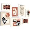 Novart Quadros - Completamente Pronto Da Appendere - Immagini - Matisse - 7 Pezzi Set Moderni - N024371a