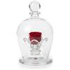 DC DEBORA CARLUCCI Debora Carlucci Rosa Stabilizzata in Campana di Vetro con 3 Petali - Fiore Eterno in Vetro Cristallo, Idea Regalo Elegante, Bomboniera di Lusso, Made in Italy - 10x6 cm (Rosso)