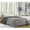 BANZAII TEXTILE INNOVATOR ONLINE Banzaii Trapunta Invernale, calda e morbida - Piumone da 350 gr/mq - Microfibra manopesca - Traspirante, Anallergica - Prodotta in Italia - Matrimoniale 260x260 cm Grigio Chiaro/Grigio Scuro