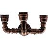 LEDSone Lampada da parete in metallo stile vintage retrò industriale Steampunk, stile rustico, per camera da letto, cucina, bar, pub, fattoria, lampada E27 UK (Rustic Red-Trident Style)