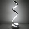 maolo Lampada da Tavolo LED a Spirale 13W Moderna | 3 Toni di Luce CCT 3000K 4000K 6500K con Memoria | Design Minimal Decorativo | Luce Ambiente per Camera Salotto Studio | Bianco/Nero (Bianco)