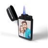 Bl4ckPrint Accendino con foto e testo - Regalo fotografico - Accendino antivento - Ricaricabile a gas liquido - Regalo personalizzato