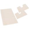 Casatessile Barocco set 3 pz tappeti bagno Set Tappeti Bagno 3 Pezzi in Cotone, Parure Tappeti Bagno - PANNA