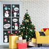 kina - UVNT0101 Vetrofanie Natalizie Adesivi Decorazione Vetrine Negozi Trasparente Removibile Riposizionabile - Finestre Kit Natale Ing Merry Christmas Buone Feste Happy New Year 80x30 cm