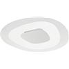 Linea Light Antigua, lampada da soffitto in ferro e vetro bianco trasparente, realizzata a mano in Italia, design moderno, dimmerabile, lampada a LED