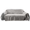 Il Tuo Artigiano Design Telo copridivano 3 posti in Cotone - Foulard per divani 2 posti e 3 posti - Prodotto artigianale made in Italy 170x260-260x280 (260_x_280_cm, Grigio chiaro)