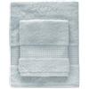 Bellora Set Asciugamani viso e ospite in Spugna 100% Cotone con balza in nido d'ape Art. Fiocco (Azzurro)