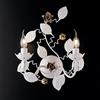 Bonetti Illumina Applique Con Foglie Bianco Shabby Bella 2 Luci