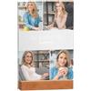 Maverton Cornice LED luminosa con supporto in legno - Quadro in vetro acrilico personalizzato con collage di foto - Lampada con foto per donna per il compleanno - - Fotocollage - XL - 21x32x4,5cm