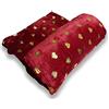 Home Tresor - Coperta Divano- Plaid Divano, Vellutata Microfibra, cm. 130x160, Bordeaux con Cuori Oro