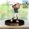 XIAO.Z Sport personalizzato bambini ragazzo giocatore di golf foto cartone animato desktop scultura, personalizzato golf amante divertente immagine quadro ritratto cartone animato segno regalo di targa