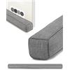 Beautissu Paraspifferi Sottoporta 100 cm - Salsicciotto Paraspifferi Porta Finestre Ingresso Isolante - Stoffa Grigio - Risparmio Energetico - Parafreddo per Porte e Finestre - Levante