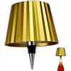 Generico Lampada per bottiglia senza fili, Bottiglia di luce ombra LED bottiglia di vino liquore luce 3 colori dimmerabile lampada da tavolo cordless per bar, ristorante, casa, ufficio, Natale (Oro)