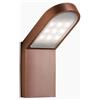 TAO LUCE RISE Single, Faretto LED da Parete per Esterno, Finitura Corten, Illuminazione Minimalista per Facciate, Ingressi e Terrazze, 6W, 600 Lumen, IP66, Altezza 19,7 cm