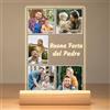 Jkolalin Regalo Festa del Papà Personalizzato, Cornice Personalizzata con Fotos, Lampada Personalizzata con Foto, Regali Festa del Papa Idee Regalo