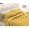 SpazioTessile - Una Federa Cuscino 52x82cm a 3 Volani in Finissmo Percalle Morbido e Setoso, Federe Cuscino Letto Cotone Certificato Oeko-Tex, Biancheria da Letto Made in Italy - Oro