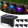 EBILUN Luci solari per esterni, confezione da 4 - 32 pezzi, luci solari impermeabili a LED ad energia solare, luci per esterni, per ponte, scale, recinzioni, ringhiere, pareti, giardino, cortile (12