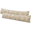 Virsus 2 Paraspifferi con trama DAMASCATO per porte e finestre, lunghezza 100 cm, Colore BEIGE, paraspiffero sottoporta universale paravento in stoffa tessuto poliestere -710