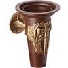 REAL VOTIVA FONDERIE D'ARTE Portafiori in bronzo - Decorazione Croce - Vaso in plastica - Attacco a braccio [P.03.1702/16/PL]