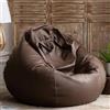 SXBCyan Fodera Poltrona a Sacco (Senza Imbottitura) Grande Fodera for Pouf in Ecopelle Esterni Chaise Lounge Salon Gioco Film sac Puff Camera da Letto Soggiorno Giardino(Coffee,D3.3ft-Cover-Adults)