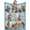 Generic Coperta Personalizzata con Foto e Scritta - Plaid Personalizzato per Donna, Uomo, Coppia e Famiglia - coperta divano per San Valentino, Festa del Papà e Festa della Mamma idee regali natale