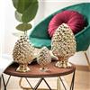 IlGruppone Set 3 Pezzi Pigna Siciliana Decorativa Colorata Soprammobile Pigne Di Caltagirone Design Siciliano Decorativa Ornamentale Piccola Media Grande - Oro - 3 Pezzi