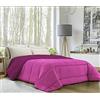 BANZAII TEXTILE INNOVATOR ONLINE Banzaii Trapunta Invernale, calda e morbida - Piumone da 350 gr/mq - Microfibra manopesca - Traspirante, Anallergica - Prodotta in Italia - Matrimoniale 260x260 cm Fuxia/Mora