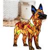Generico Lampada Da Notte A Forma Di Cane | Lampada Da Tavolo A Forma Di Cane Colorata - Decorazione da Tavolo in Resina per Soggiorno Camera da Letto Studio Altezza Sedici Centimetri
