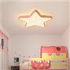 BININBOX Plafoniera a LED, Plafoniera per camerette per ragazzi e ragazze, Lampadari a forma di stella (Bordo rosa (45 * 5 cm) 36 W, Luce Tricolore)