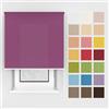 Estika Tenda a rullo con foratura - 80 x 220 cm - Viola - montaggio a soffitto o parete, per interni, per finestre e portefinestre, tessuto semi-trasparente, disponibile in 25 colori