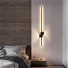 DESHOME Soggiorno Appliques, Moderno Applique da Parete Interna Nero 3000 K Luce Calda 122 cm Lunga Lampada da Parete LED Illuminazione Apparecchio Per Camera da Letto Ufficio Corridoio e Comodino